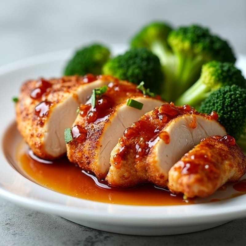 Crispy Teriyaki Chicken with Roasted Broccoli