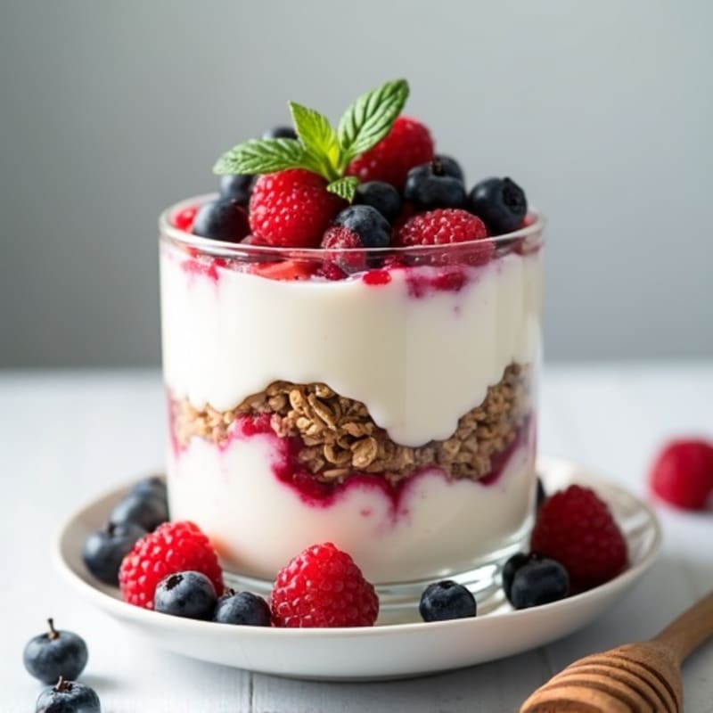 Creamy Greek Yogurt Protein Parfait with Mixed Berries