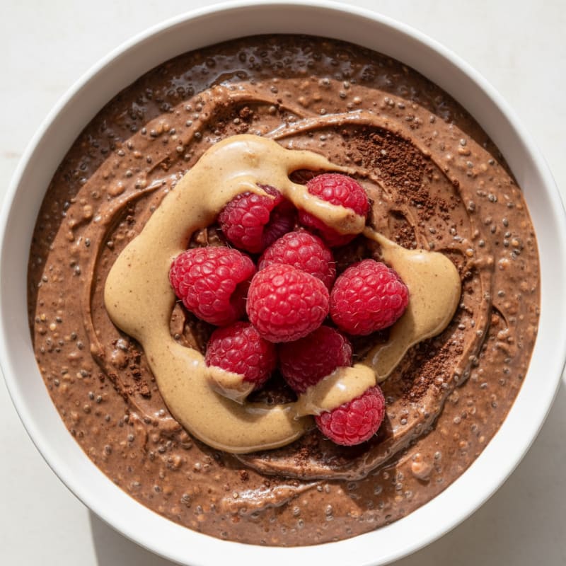 Chocolate Protein Pudding with Chia Seeds