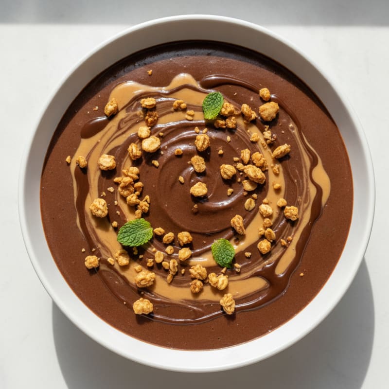 Chocolate Protein Mousse with Silken Tofu and Peanut Butter