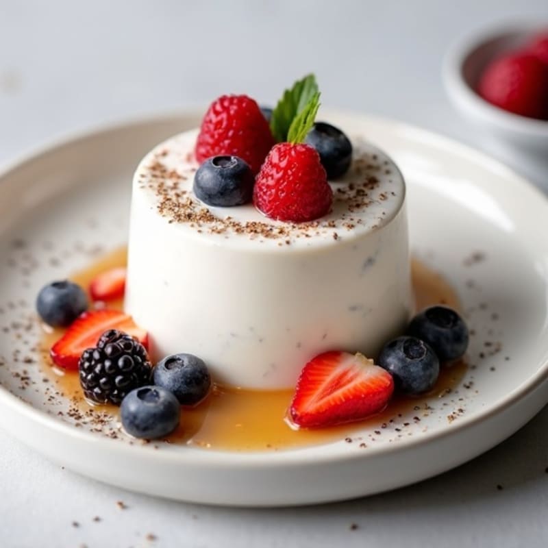 Creamy Greek Yogurt Protein Mousse with Mixed Berries