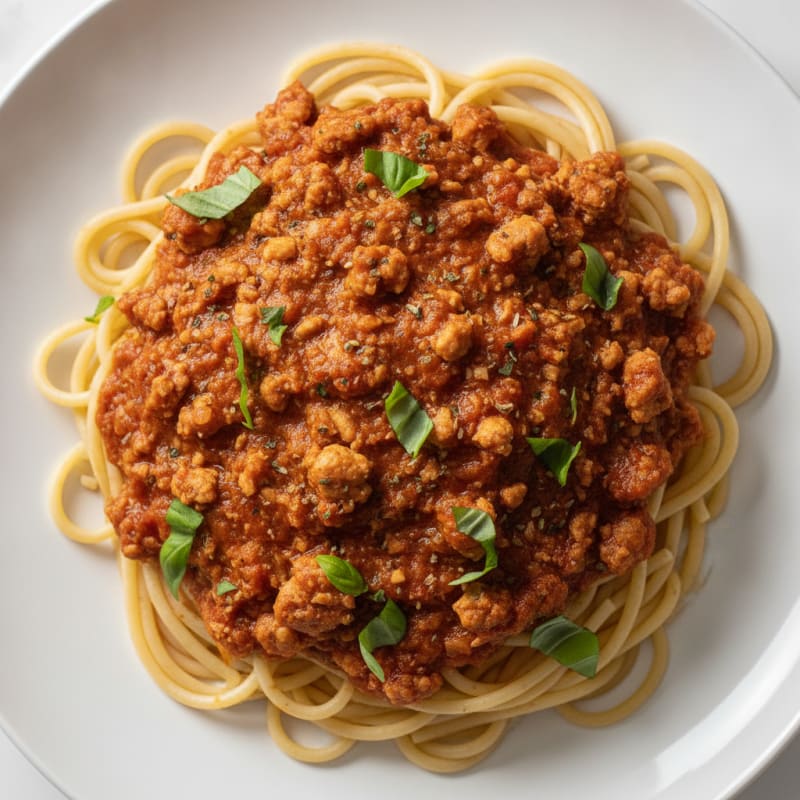 Classic Spaghetti with Lean Turkey Marinara