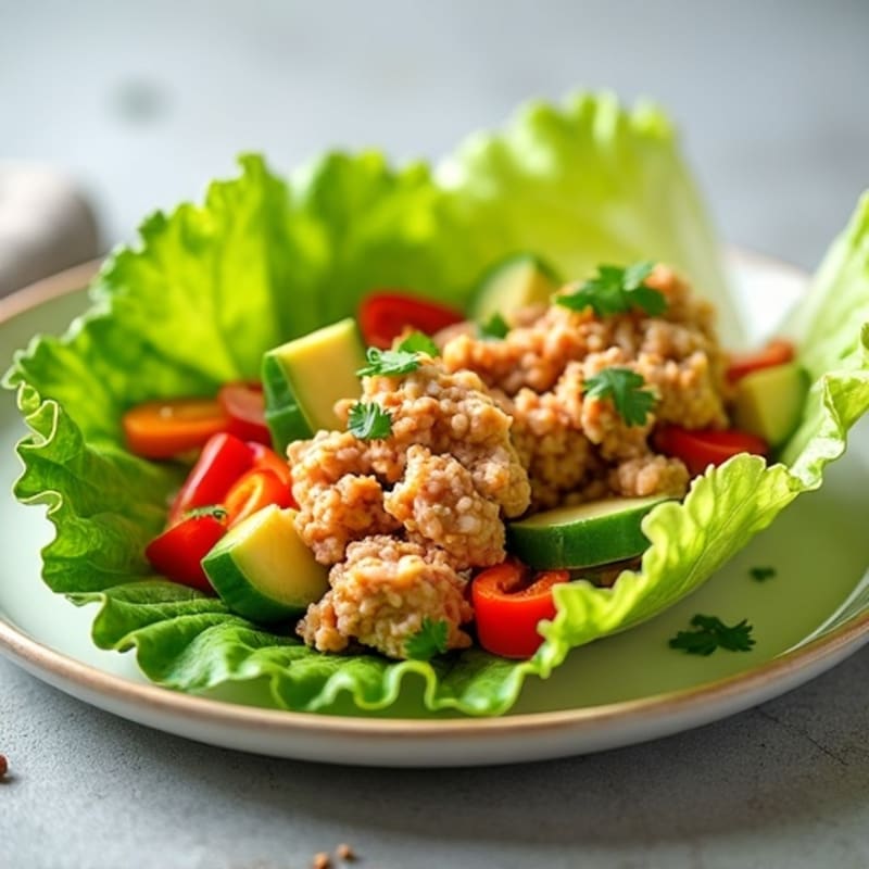 Fresh Spicy Tuna Lettuce Wraps