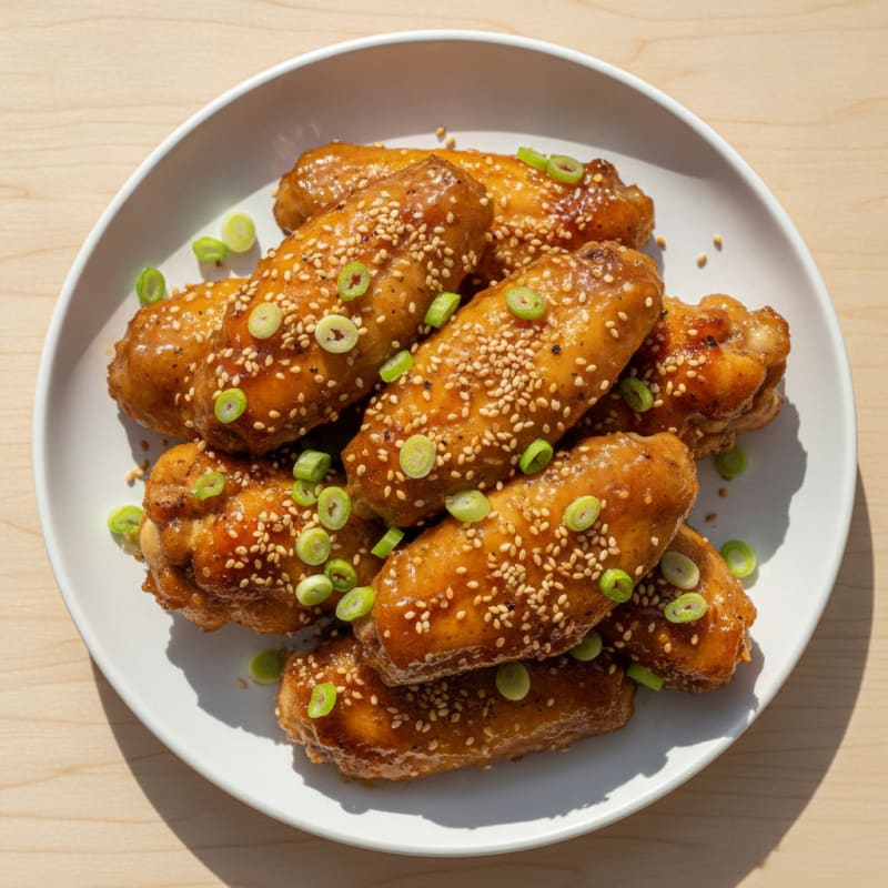 Honey-Glazed Chicken Wings with Sesame