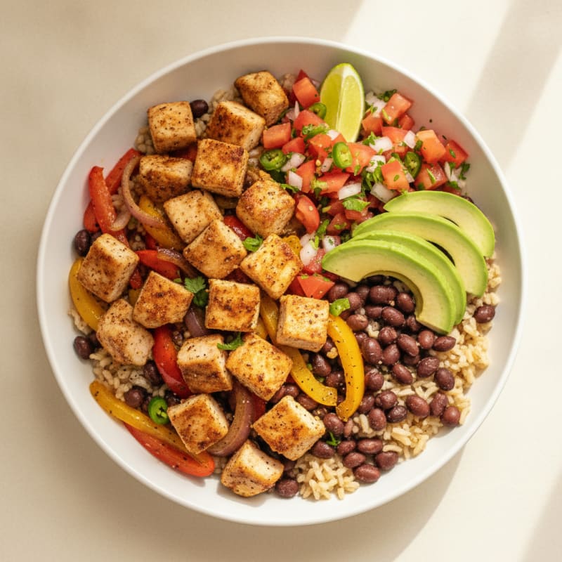 Chicken Burrito Bowl with Salsa