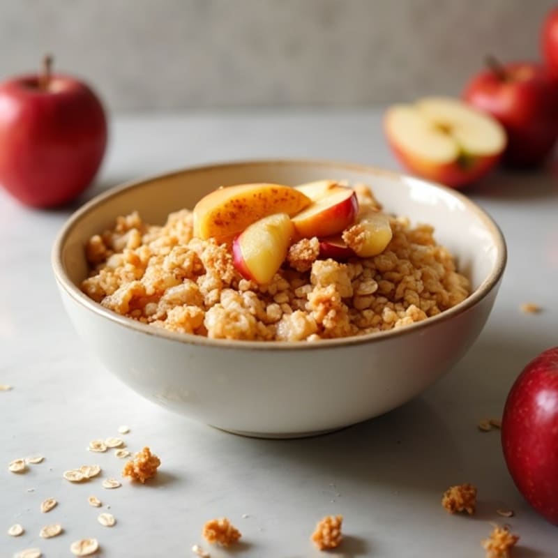 Baked Cinnamon Apple Protein Oats