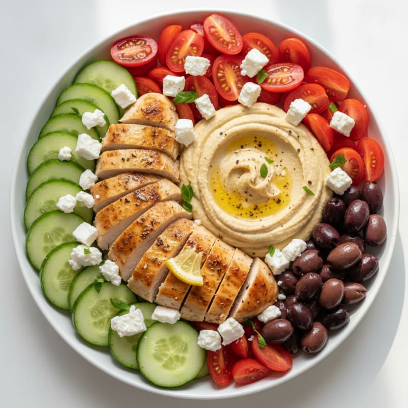 Mediterranean Hummus Vegetable Platter