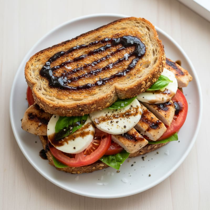 Grilled Caprese Sandwich with Balsamic Glaze