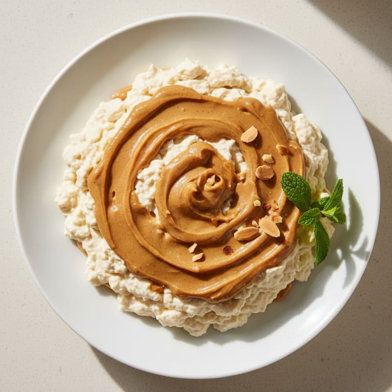 Creamy Vegan Protein Pudding with Almond Butter