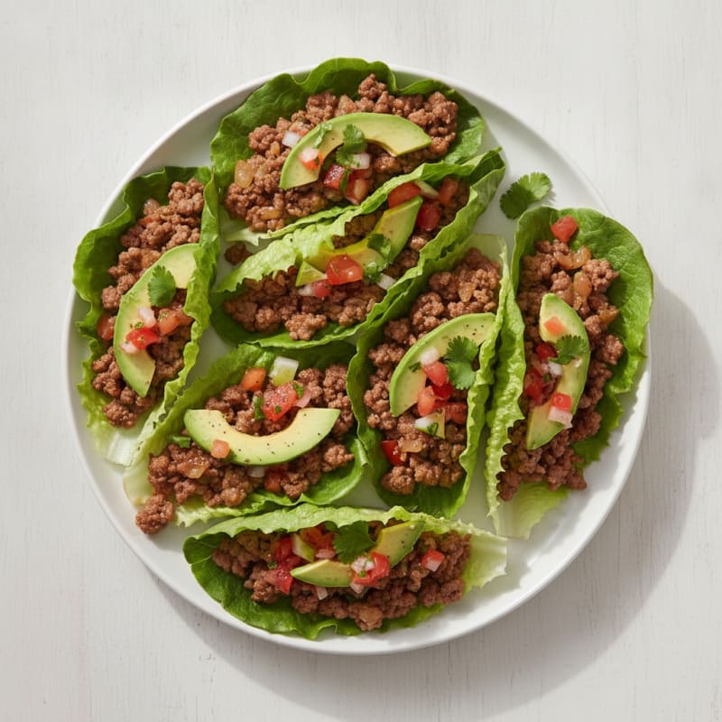 Ground Beef Lettuce Tacos