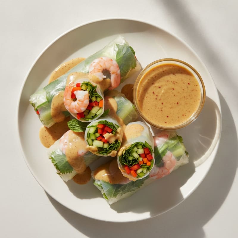 Fresh Shrimp and Veggie Spring Rolls