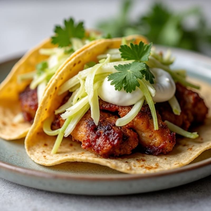 Slow-Cooked Crispy Pork Tacos with Fresh Cabbage Slaw