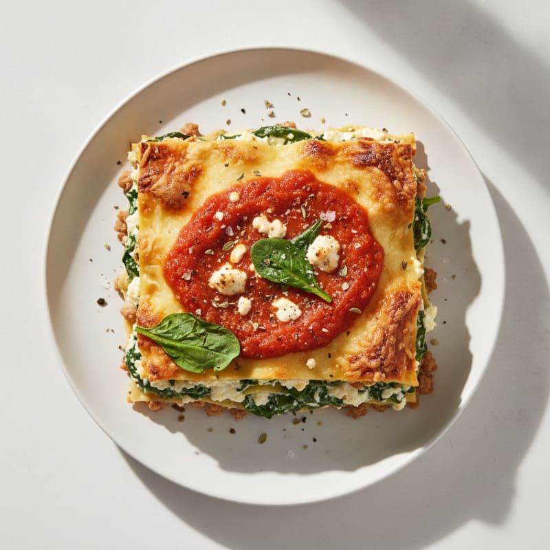 Feta and Spinach Lasagna