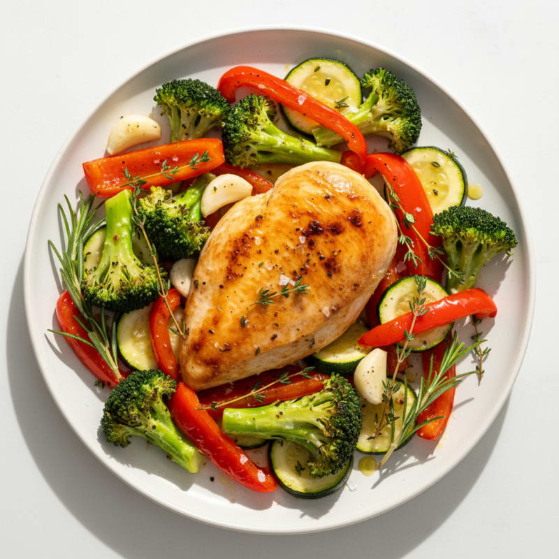 Lemon-Herb Chicken with Roasted Vegetables
