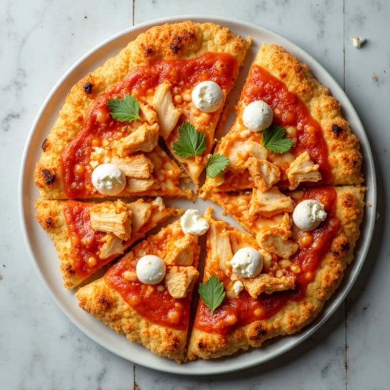 Crispy Buffalo Chicken Cauliflower Crust Pizza