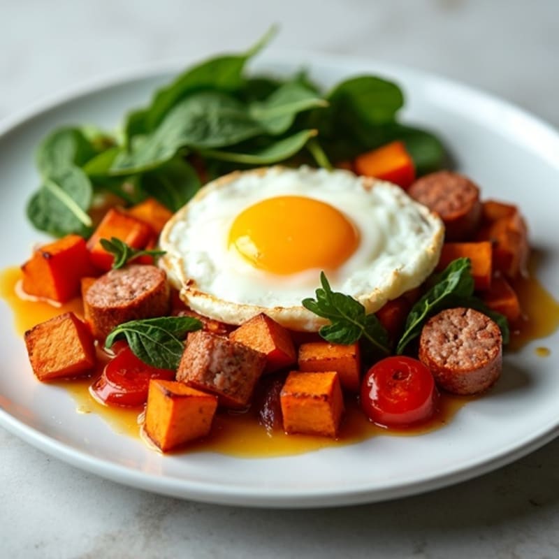 Protein-Packed Sweet Potato Hash with Eggs