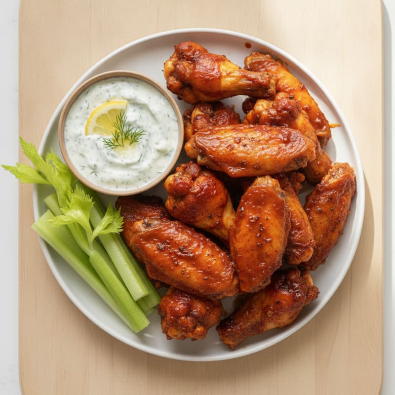Spicy BBQ Glazed Chicken Wings