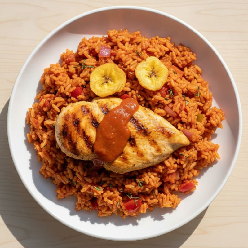 West African Jollof Rice with Chicken