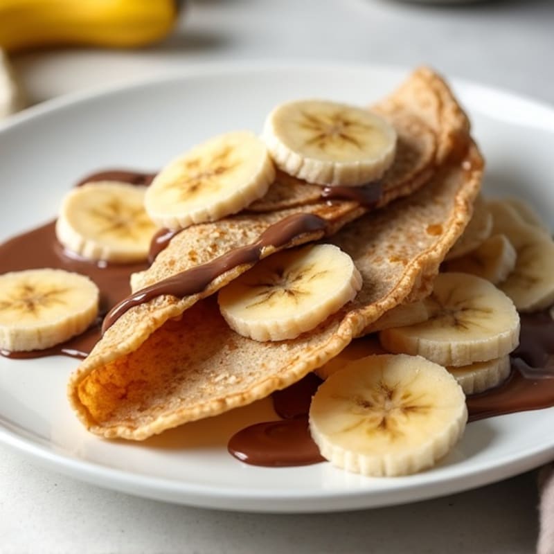 Protein-Packed Banana Crepes with Creamy Chocolate Hazelnut Spread