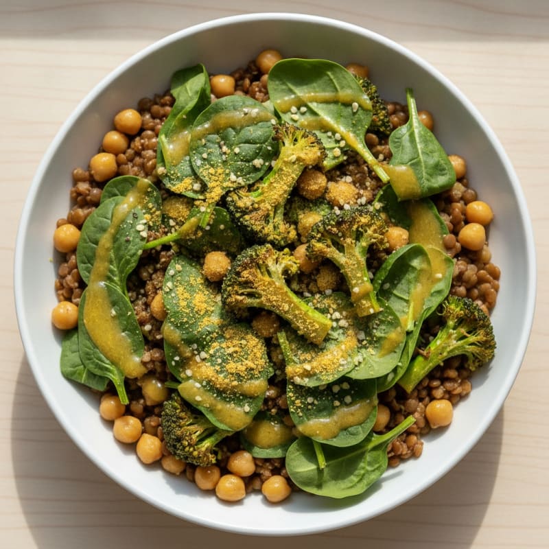 Lentil and Chickpea Power Bowl