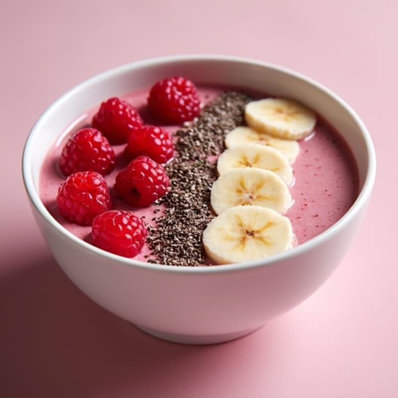 Raspberry Protein-Packed Creamy Smoothie Bowl