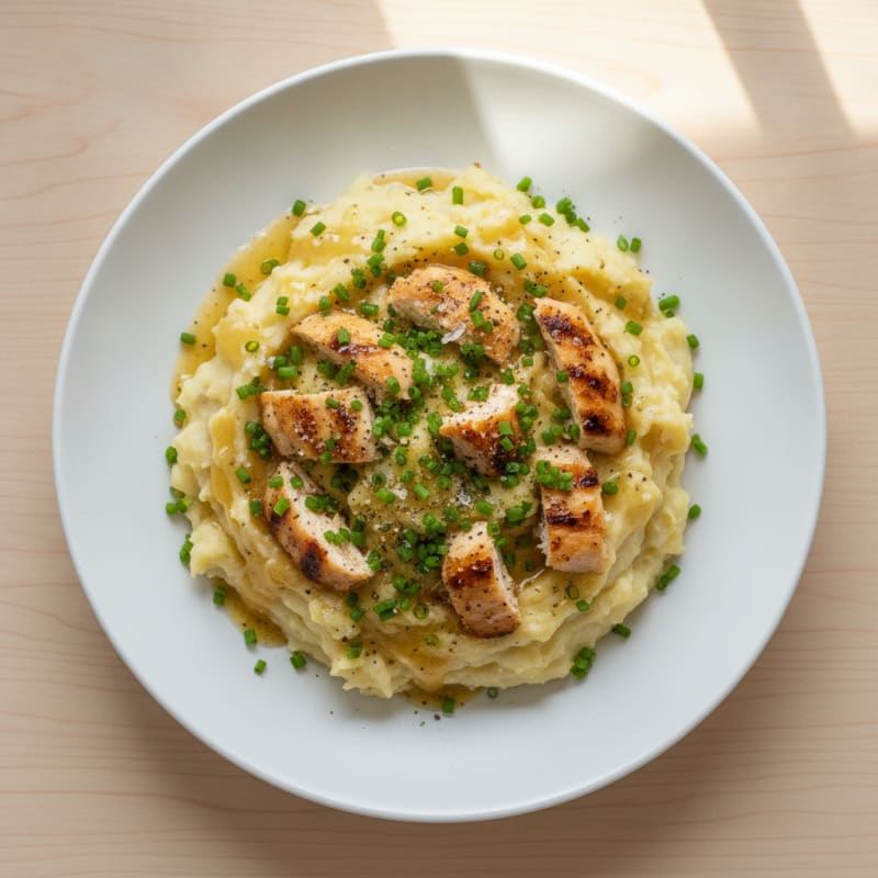 Garlic Herb Mashed Potatoes with Chives