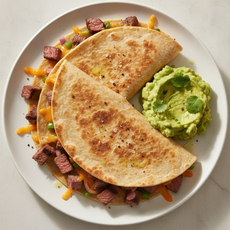 Carne Asada Quesadillas with Guacamole