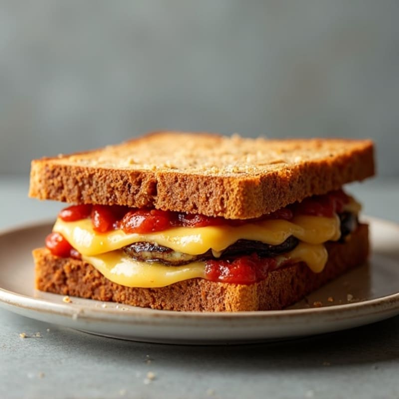 Crispy Baked Eggplant Parmesan Sandwich