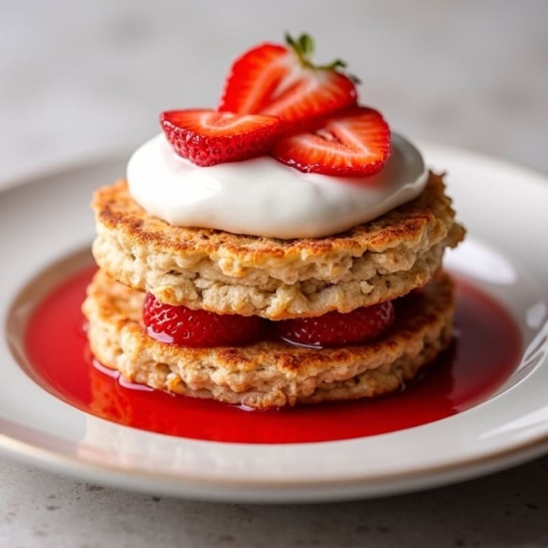 Baked Oat Shortcakes with Fresh Strawberries and Creamy Greek Yogurt