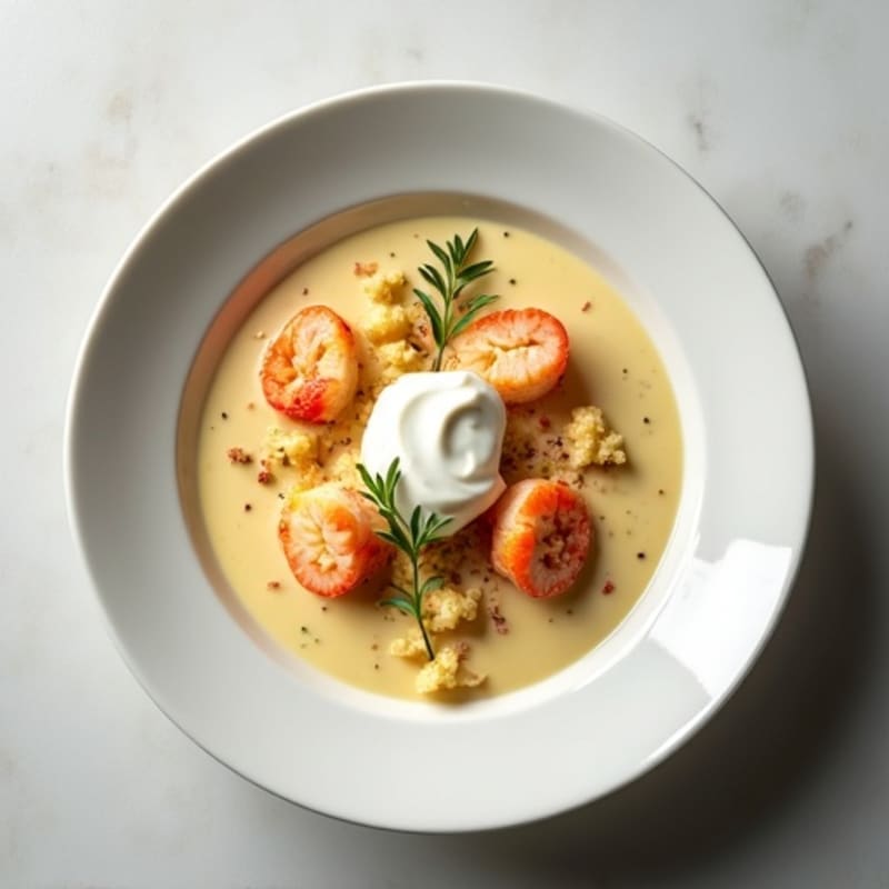 Creamy Cauliflower Lobster Bisque