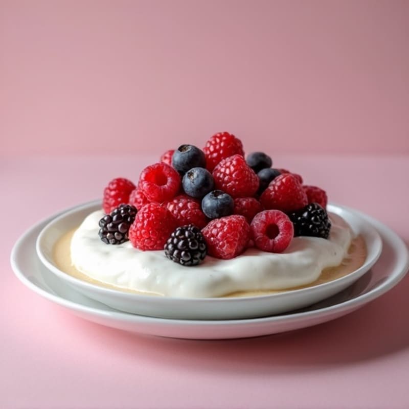 Silky Greek Yogurt Protein Mousse with Mixed Berries