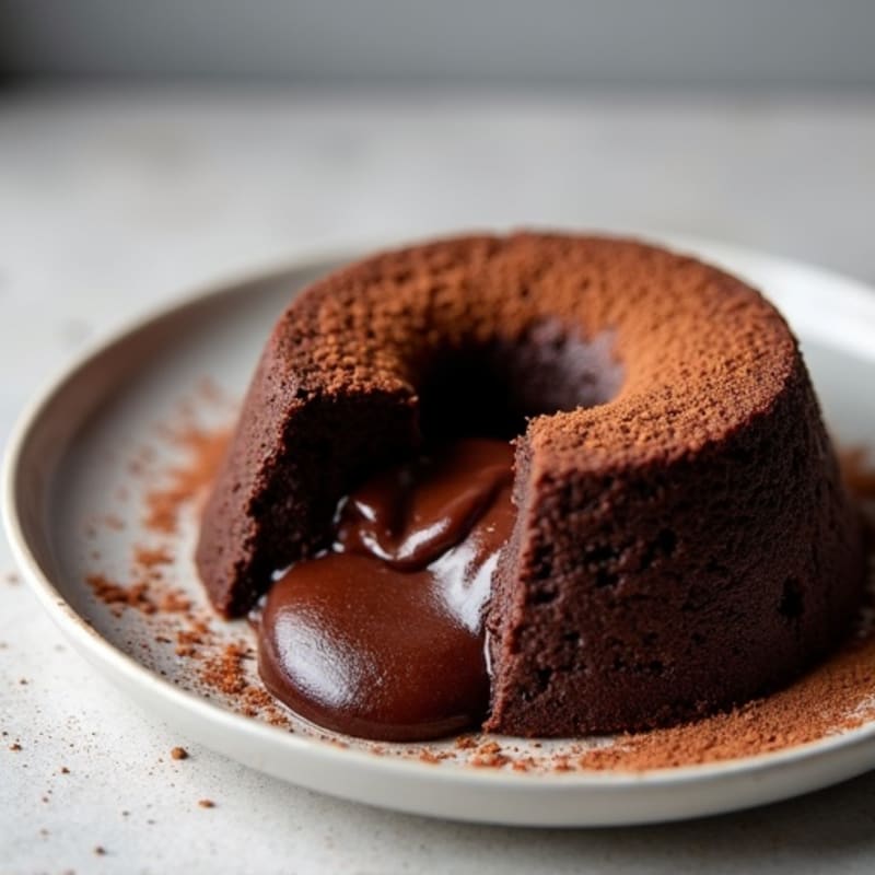 Baked Chocolate Protein Lava Cake
