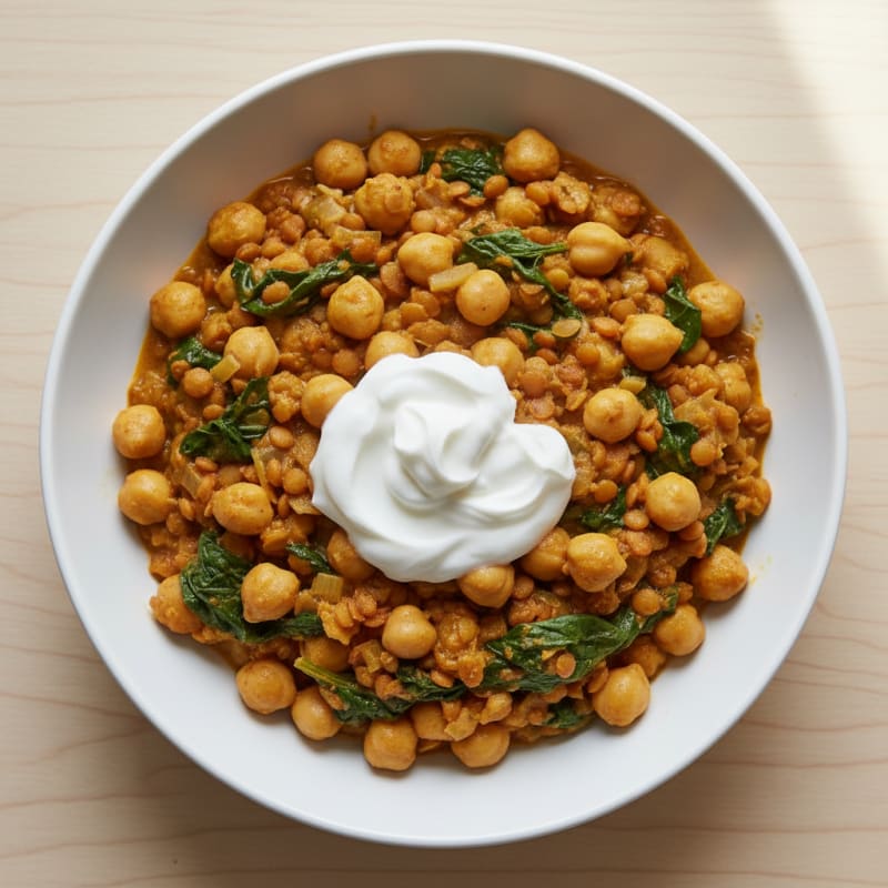 Lentil and Chickpea Coconut Curry