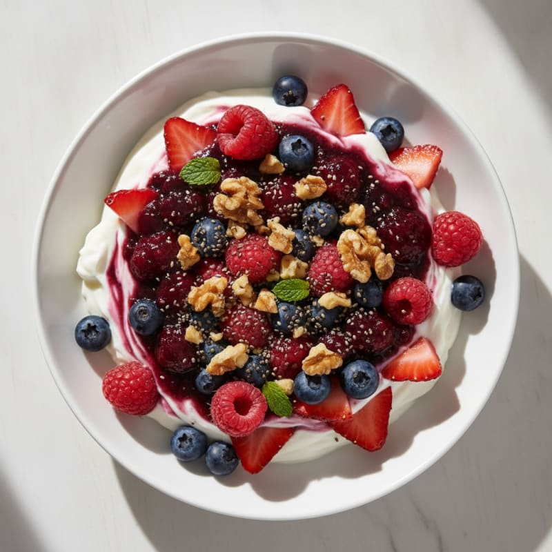 Creamy Greek Yogurt Protein Parfait with Mixed Berries