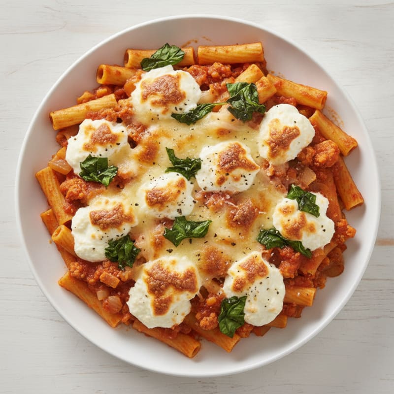 Classic Baked Ziti with Ricotta