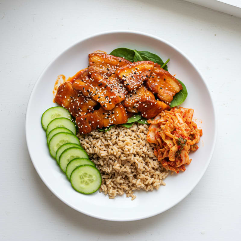 Spicy Gochujang Pork Belly Bowl