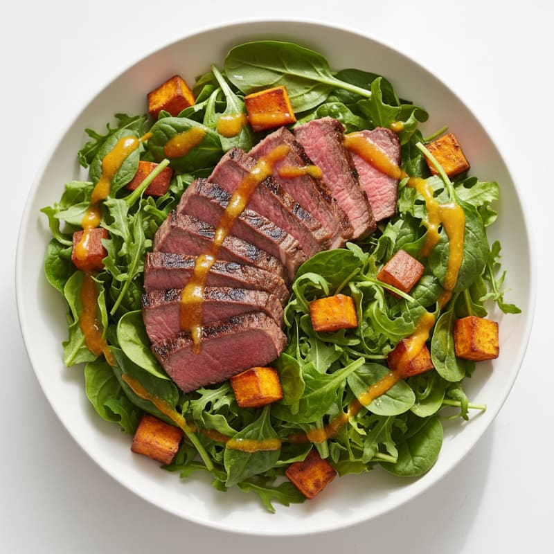 Grilled Steak Salad with Mixed Greens and Citrus Vinaigrette