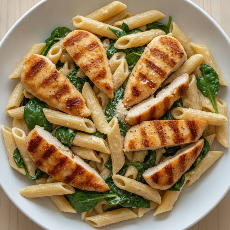 Garlic Parmesan Chicken Alfredo Pasta