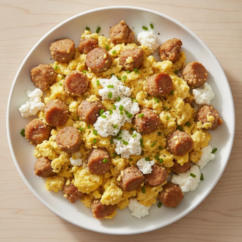 Jimmy Dean Sausage Scramble with Cottage Cheese