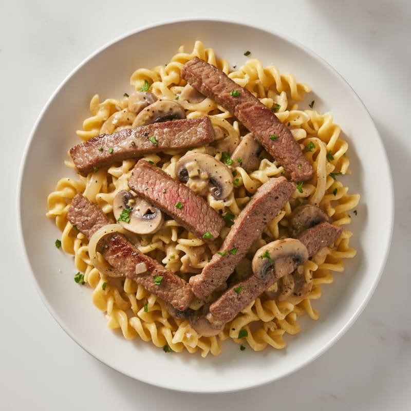 Beef Stroganoff with Egg Noodles