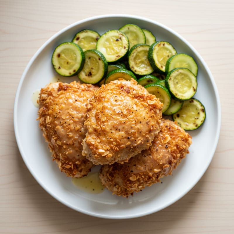 Crispy Spicy Breaded Chicken Thighs