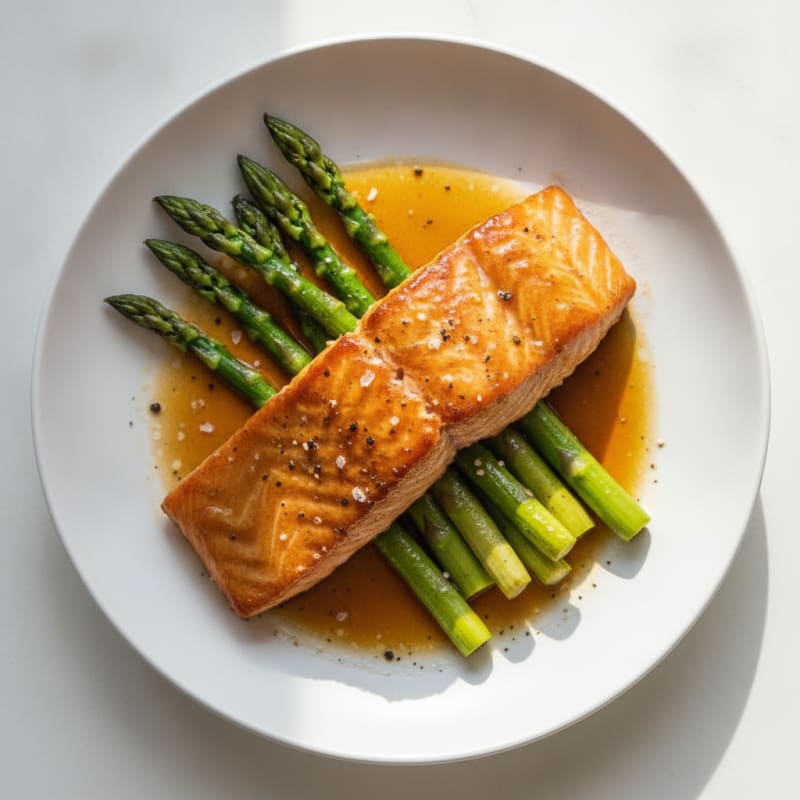 Teriyaki Glazed Salmon with Roasted Asparagus