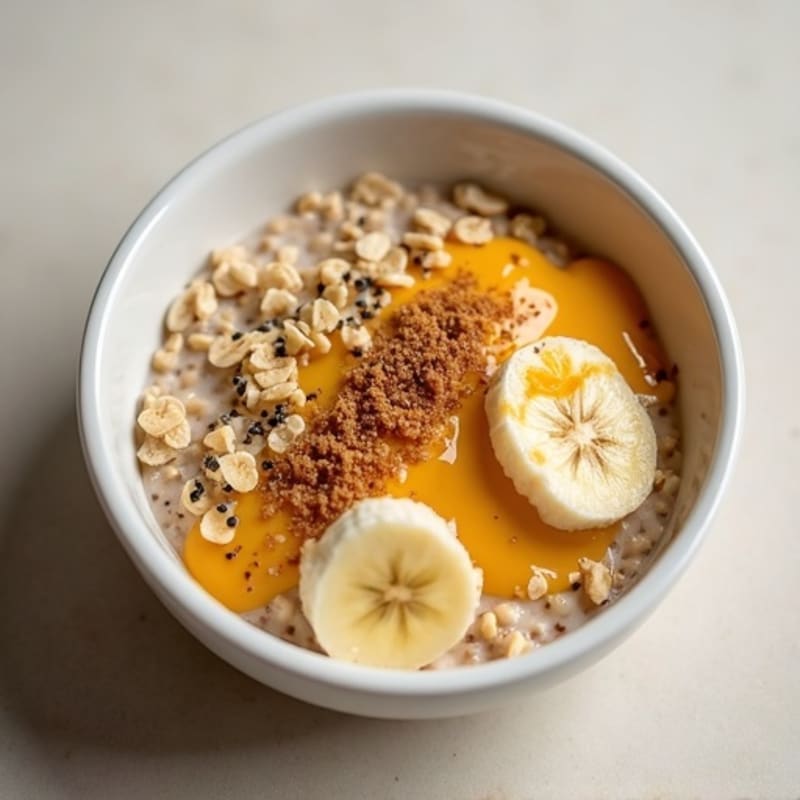 Protein-Packed Vanilla Almond Oatmeal Bowl