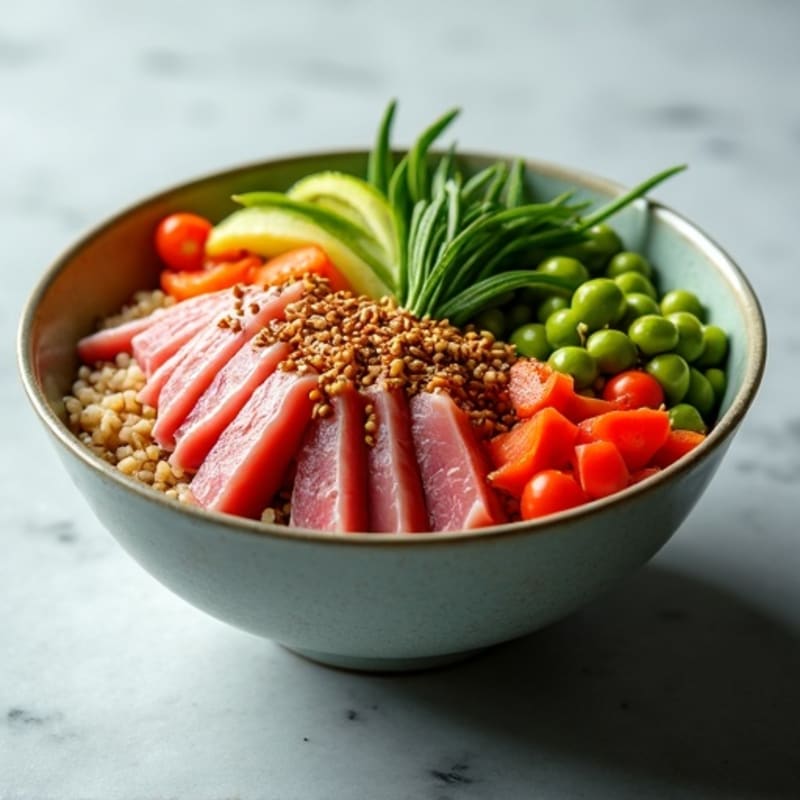 Fresh Tuna Bowl with Sesame Ginger Dressing