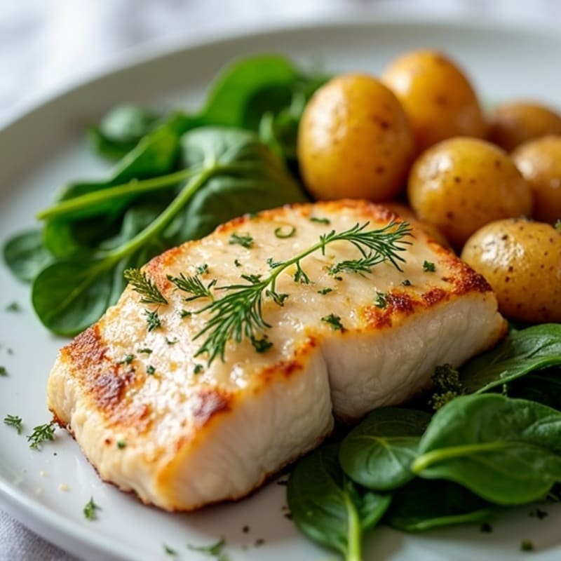 Flaky Lemon Herb Tuna with Crispy Roasted Potatoes
