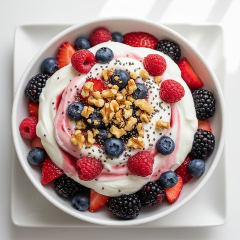 Creamy Greek Yogurt Protein Parfait with Mixed Berries