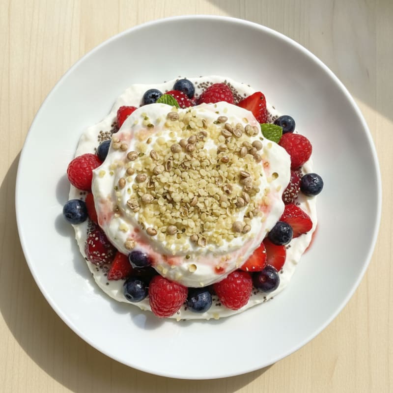 Greek Yogurt Protein Parfait with Mixed Berries