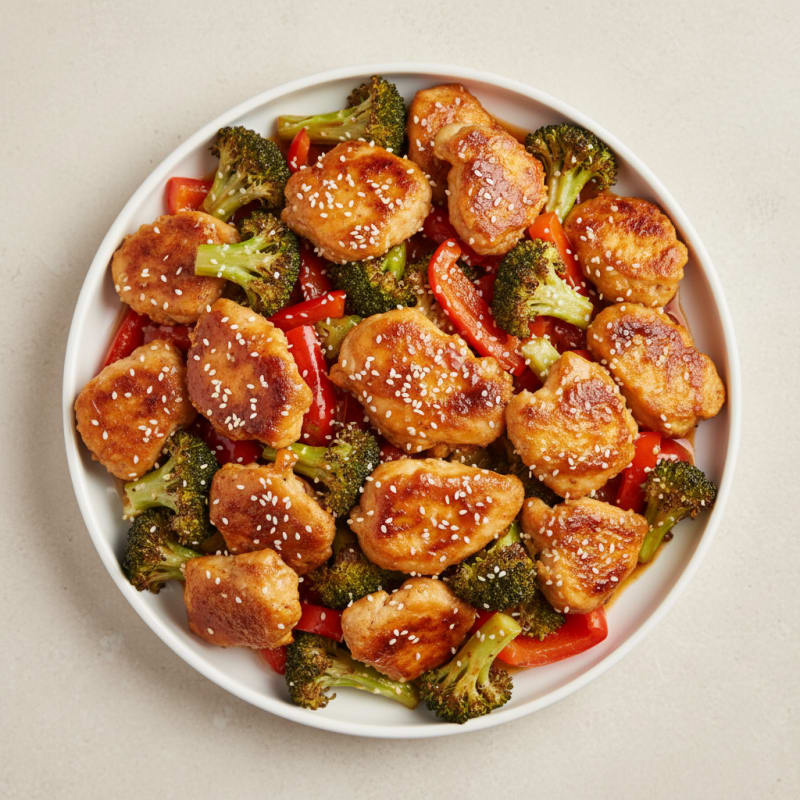 Crispy Teriyaki Chicken with Roasted Vegetables