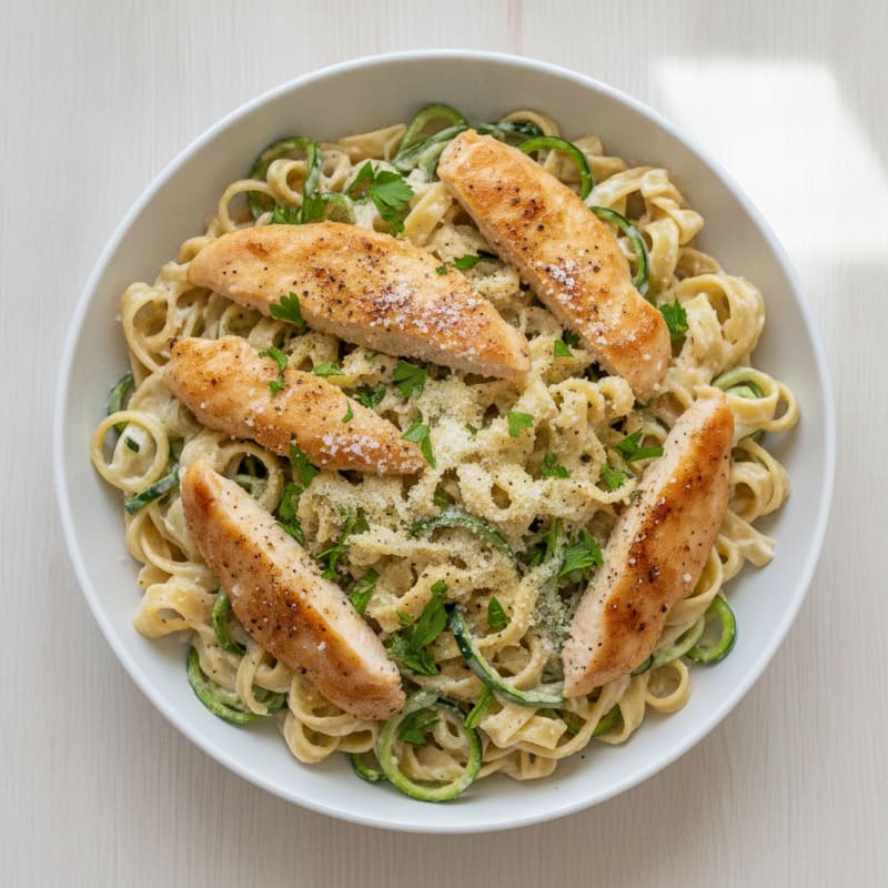 Creamy Chicken Alfredo with Fettuccine