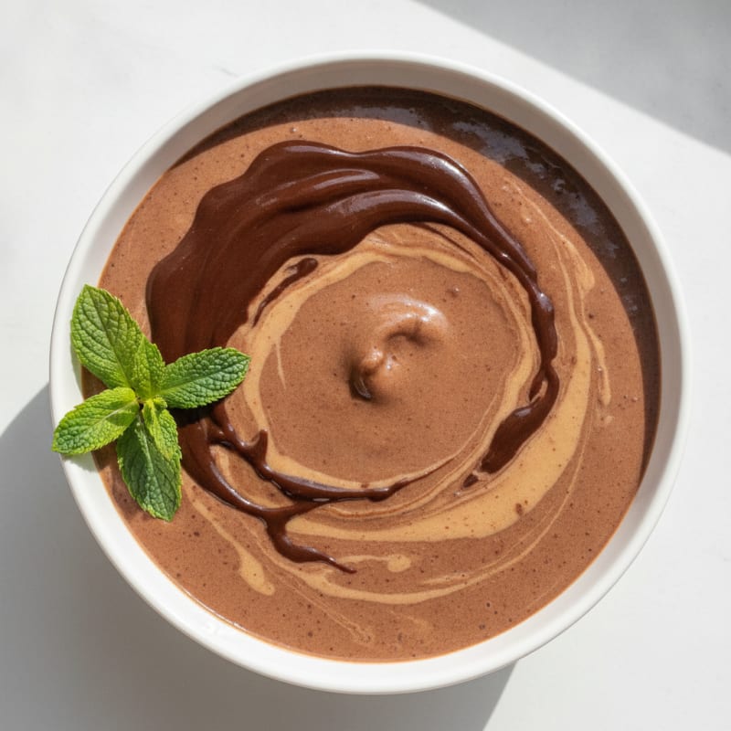 Chocolate Protein Shake with Silken Tofu and Almond Butter